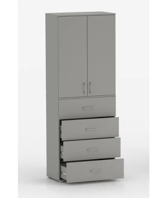 Szafa na ubrania z drążkiem Pola 215 - 4 szuflady 60 / 70 / 80 cm